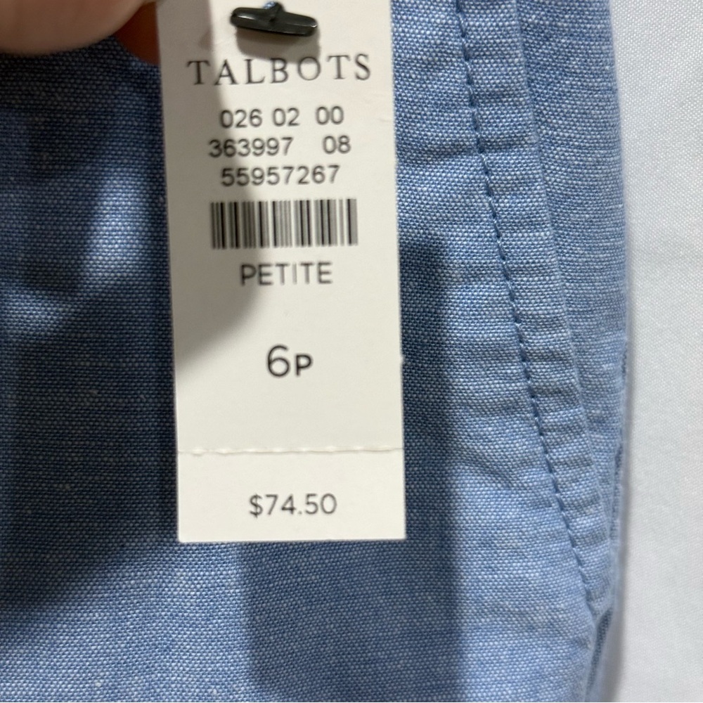 Talbots‎ Perfect Short 9.5 Inch Inseam Chambray Lightweight Stretch 6P Petite - Picture 4 of 10